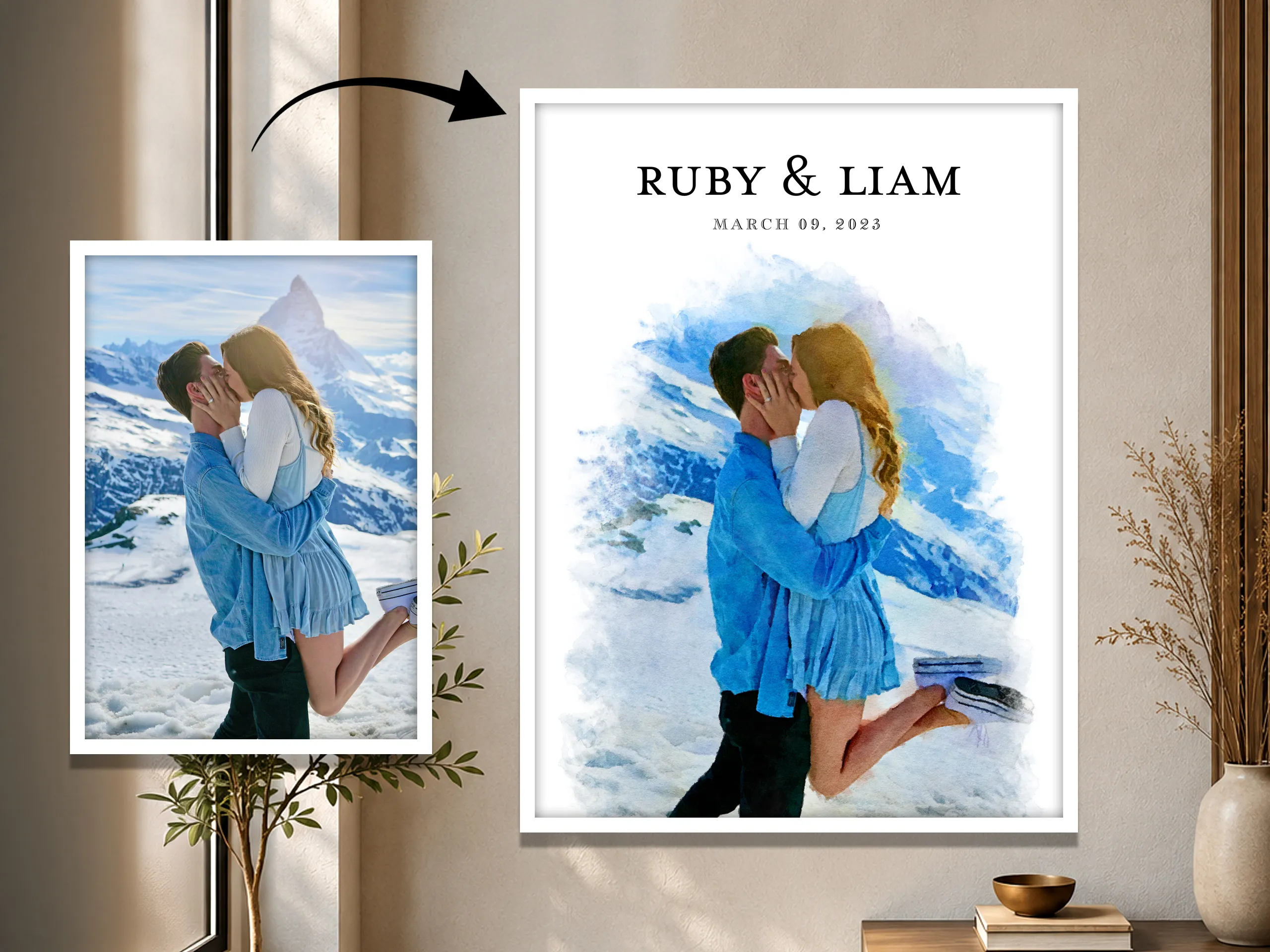 Personalized Couple Portrait